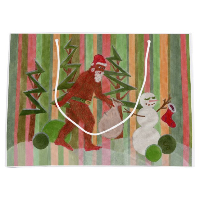 Bolsa De Regalo Grande Santa Squatch (Anverso)