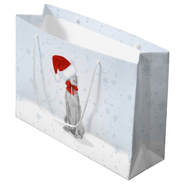BOLSA DE REGALO GRANDE SANTA WEIMARANER EN EL BOLSO DEL REGALO DE LA (Angulo Anverso)