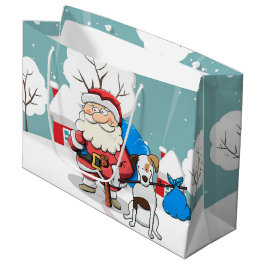 Bolsa De Regalo Grande Santa y Perro