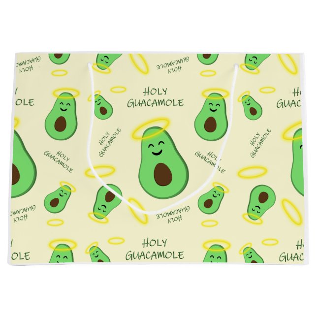 Bolsa De Regalo Grande Santo Guacamole lindo aguacate (Anverso)