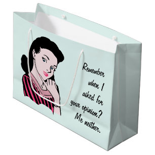 Bolsa De Regalo Grande Sarcasmo femenino de los años 50
