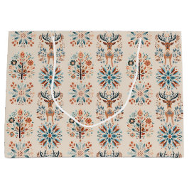 Bolsa De Regalo Grande Scandinavian Deer Holiday