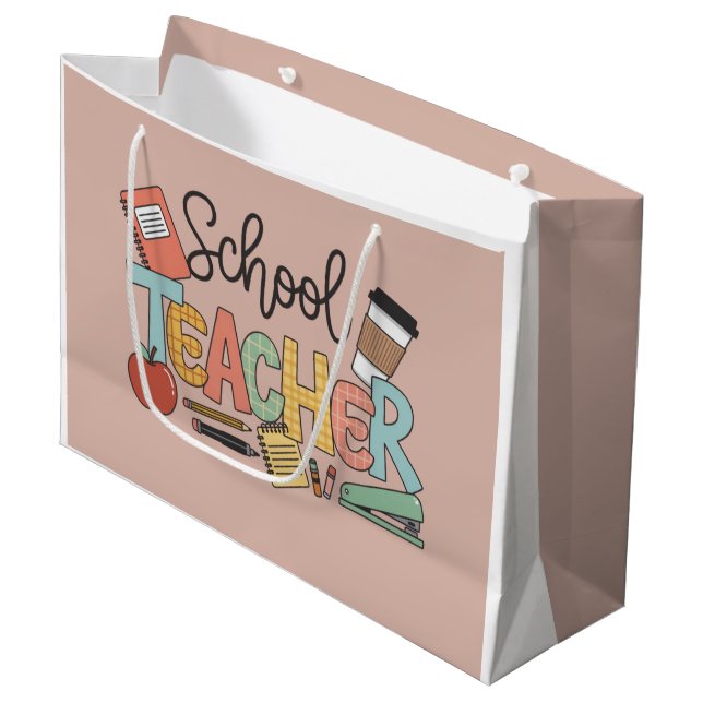 Bolsa De Regalo Grande School Teacher Teaching Future Leaders Gifts (Angulo Anverso)