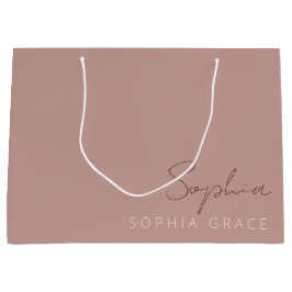 Bolsa De Regalo Grande Script Moderno Personalizado con Letra Manuscrita