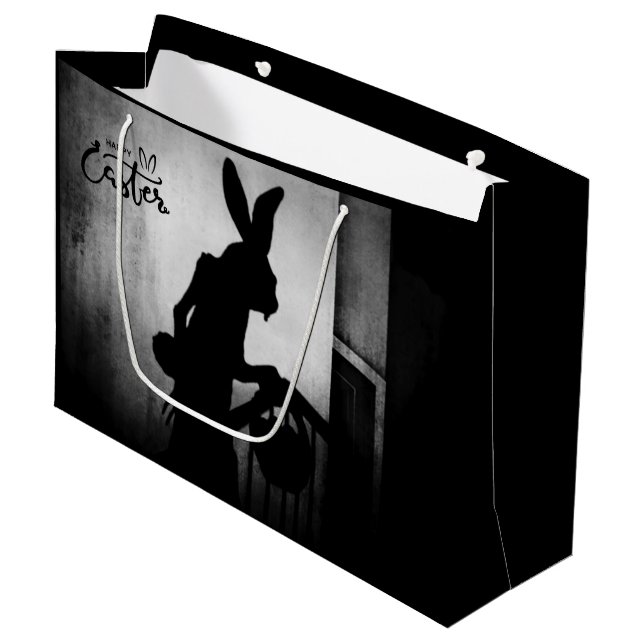 Bolsa De Regalo Grande Se acerca el conejo de Pascua (Angulo Anverso)