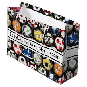 Bolsa De Regalo Grande Se necesita bolas para jugar al fútbol
