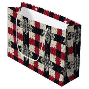 Bolsa De Regalo Grande Se tocan copos de nieve de estilo rústico - acoged