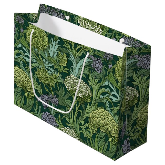 Bolsa De Regalo Grande Seamless William Morris style floral pattern (Angulo Anverso)