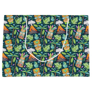 Bolsa De Regalo Grande Selva tropical divertida Volcán Tiki