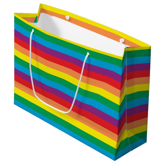Bolsa De Regalo Grande Sencillamente patrón arco iris (Angulo Anverso)