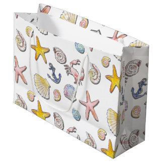 Bolsa De Regalo Grande Sencillo diseño de playa lindo 