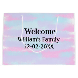 Bolsa De Regalo Grande sencillo minimo logotipo de monograma bienvenida p