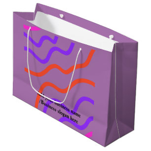 Bolsa De Regalo Grande Sencillo y elegante logo de la empresa