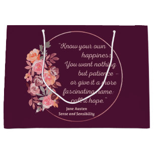 Bolsa De Regalo Grande Sense And Sensibility Quote I - Cute Style