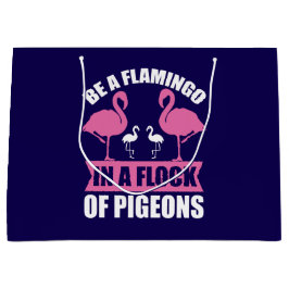 Bolsa De Regalo Grande Ser Un Flamenco En Una Bandada De Palomas
