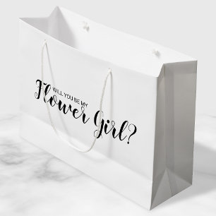 Bolsa De Regalo Grande ¿Serás Mi Chica Flor? Propuesta moderna