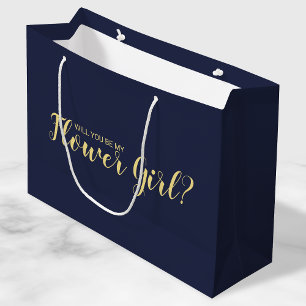Bolsa De Regalo Grande ¿Serás Mi Chica Flor? Propuesta moderna