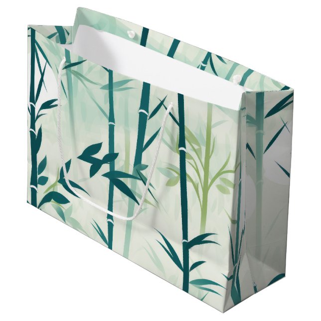 Bolsa De Regalo Grande Serena Flor de Bambú Asiática  (5) (Angulo Anverso)