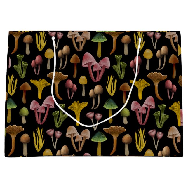 Bolsa De Regalo Grande Setas, Lichen y hongos coloridos (Anverso)