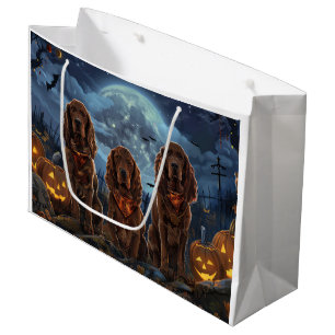 Bolsa De Regalo Grande Setter Rojo Irlandés Halloween Espeluznante