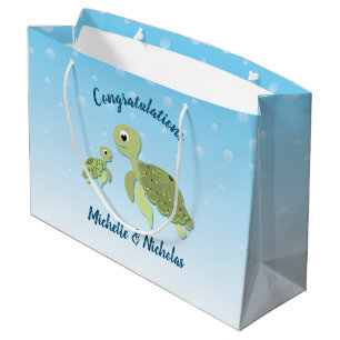 Bolsa De Regalo Grande Sexo neutro en Baby Shower de la tortuga marina