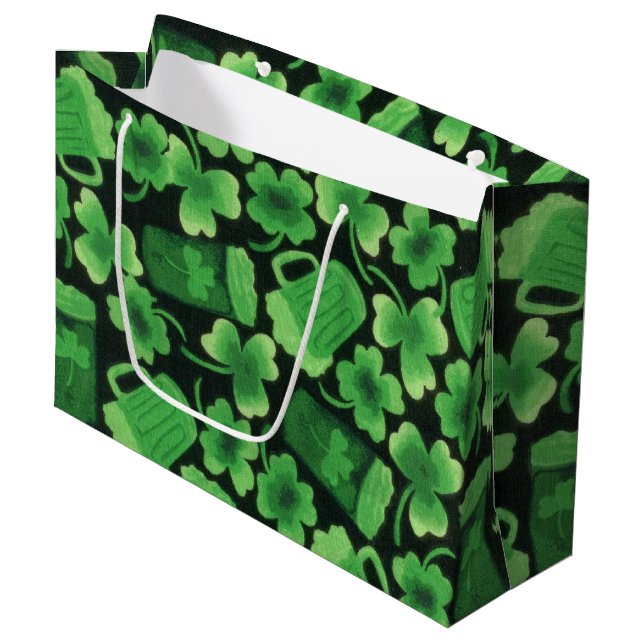 Bolsa De Regalo Grande Shamrock and Green Beers (Angulo Anverso)