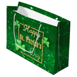 Bolsa De Regalo Grande Shamrock del Día de San Patricio