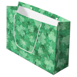 Bolsa De Regalo Grande Shamrock verde en verde