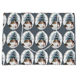 Bolsa De Regalo Grande Shetland Sheepdog Trio Navidades