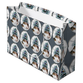 Bolsa De Regalo Grande Shetland Sheepdog Trio Navidades