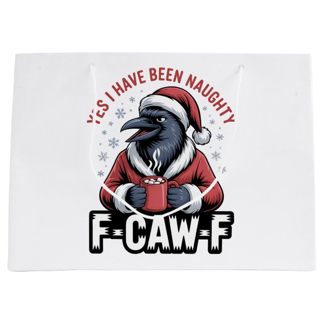 Bolsa De Regalo Grande Sí, He Sido Navidades traviesos. (Anverso)