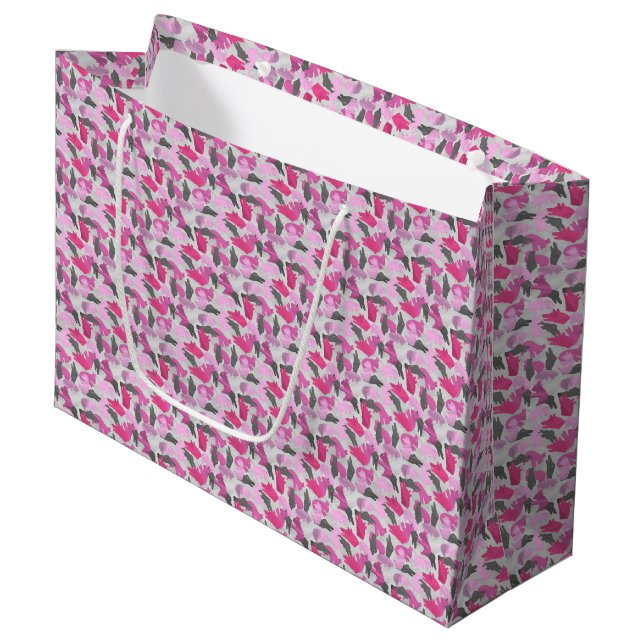 Bolsa De Regalo Grande Silhouette Animal Camouflage Pink (Angulo Anverso)