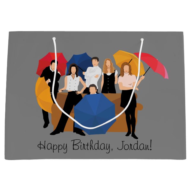 Bolsa De Regalo Grande Silueta de caracteres FRIENDS™ (Anverso)