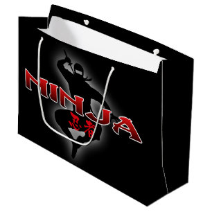 Bolsa De Regalo Grande Silueta Ninja