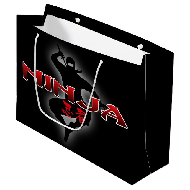 Bolsa De Regalo Grande Silueta Ninja (Angulo Anverso)