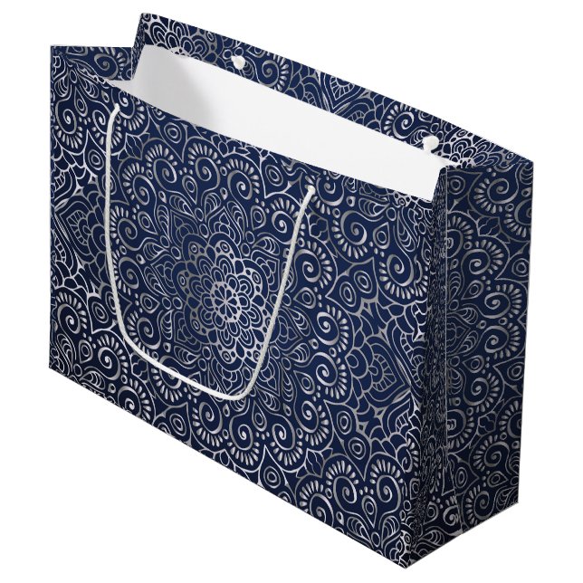 Bolsa De Regalo Grande Silver Mandala (Angulo Anverso)