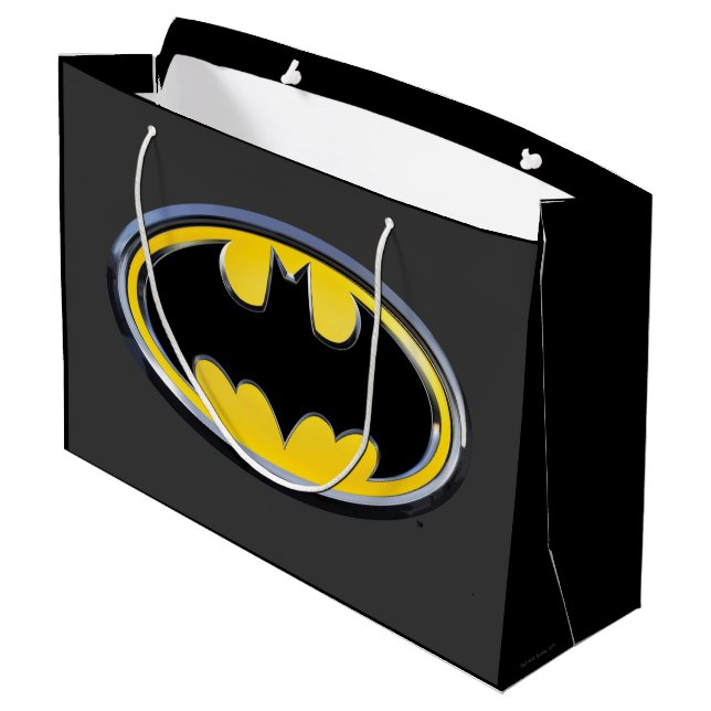 Bolsa De Regalo Grande Símbolo de Batman | Logo Clásico (Angulo reverso)