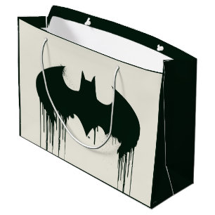 Bolsa De Regalo Grande Símbolo de Batman   Logo de Spraypaint