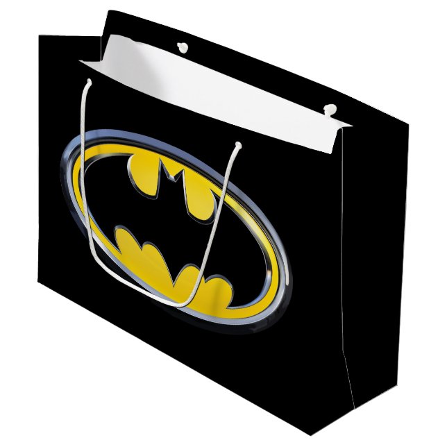 Bolsa De Regalo Grande Símbolo de Batman | Logotipo clásico (Angulo Anverso)