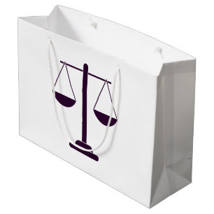 Bolsa De Regalo Grande Símbolo de servicios legales de balanza de justici