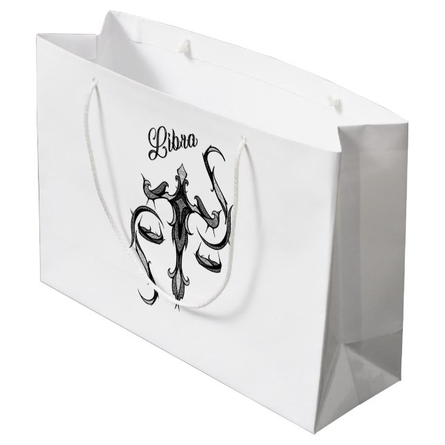 Bolsa De Regalo Grande Símbolo libra zodiac (Angulo reverso)