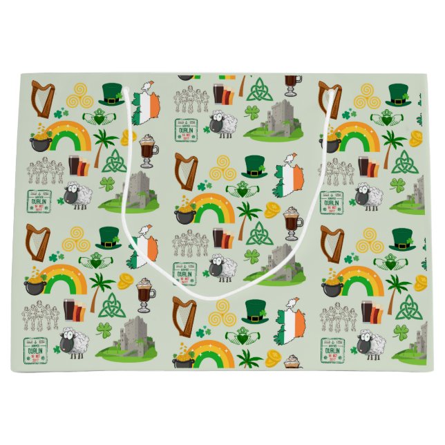 Bolsa De Regalo Grande Símbolos de Irlanda (Anverso)