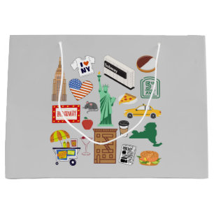 Bolsa De Regalo Grande Símbolos de la ciudad de Nueva York