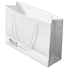 Bolsa De Regalo Grande Simple Blanco Moderno Negocios