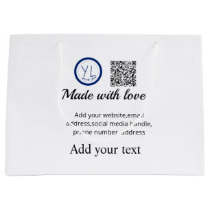 Bolsa De Regalo Grande Simple código qr minimalista agregar logo escanear
