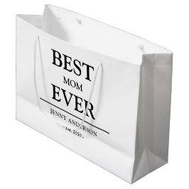 Bolsa De Regalo Grande Simple Custom Design Best Mom Ever Mothers 