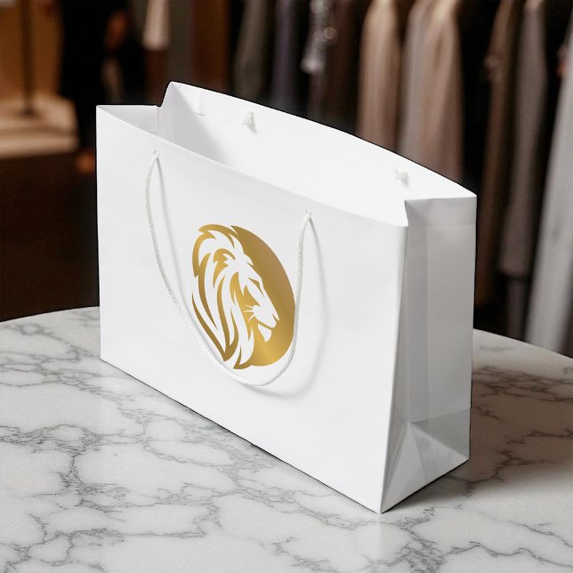 Bolsa De Regalo Grande Simple Logo León León Dorado (Subido por el creador)