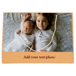 Bolsa De Regalo Grande simple minimal AGREGA TU FOTO TEXTO NAVIDAD     L