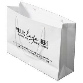Bolsa De Regalo Grande Simple Your Logo Event Business Company Branding