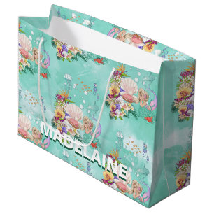 Bolsa De Regalo Grande Sirena bajo el caballito de mar